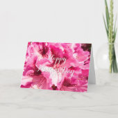 ピンクの花々の至福 - 母の日のためのパーソナライズされたカード カード (正面)