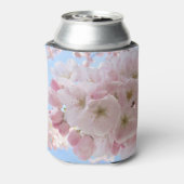 ピンクの花々青い空。 缶クーラー (缶裏面)