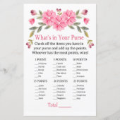 ピンクの花あなたの財布のゲームの中に何がある (正面)