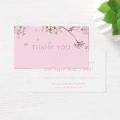 ピンクの花ありがとうショッピング割引カード (デスク)