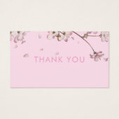 ピンクの花ありがとうショッピング割引カード (正面)