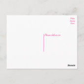 ピンクの花ありがとう水彩花結婚の ポストカード