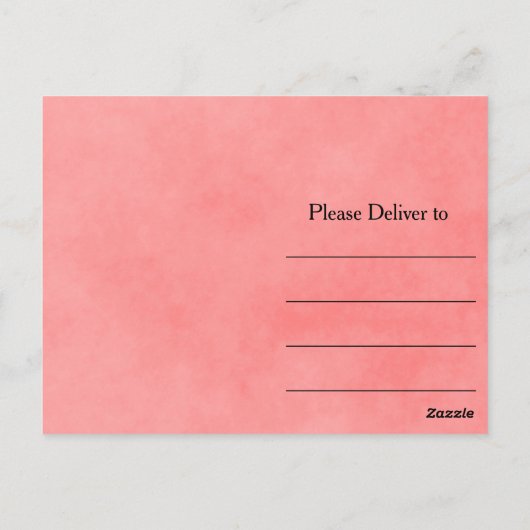 ピンクの花ありがとう ポストカード (裏面)