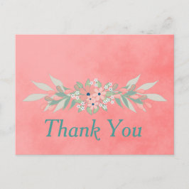 ピンクの花ありがとう ポストカード