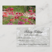 ピンクの花いっぱいの名刺 名刺 (正面/裏面)