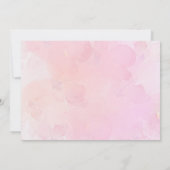 ピンクの花うさぎのSome Bunny 1歳の誕生日写真 招待状 (裏面)