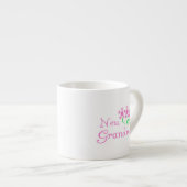 ピンクの花おばあちゃんプレゼント エスプレッソカップ (正面右)