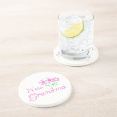 ピンクの花おばあちゃんプレゼント コースター (側面)