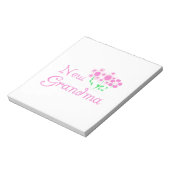 ピンクの花おばあちゃんプレゼント ノートパッド (回転)