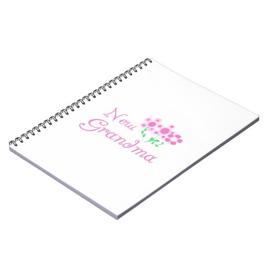 ピンクの花おばあちゃんプレゼント ノートブック (左側)