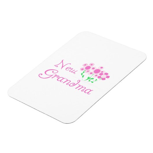 ピンクの花おばあちゃんプレゼント マグネット (左側)