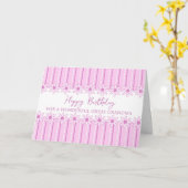 ピンクの花おばあちゃん素晴らし誕生日カード カード (黄色い花)