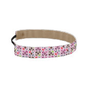 ピンクの花およびフクロウパターン アスレチックヘッドバンド (左)