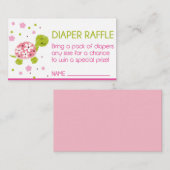 ピンクの花かめオムツラッフル エンクロージャーカード (正面/裏面)