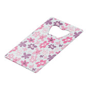 ピンクの花かわいいお洒落パタ結婚ーン クレジットカード栓抜き (裏面アングル)