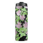 ピンクの花かわいらしと葉のフローラの房 タンブラー (正面)