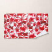 ピンクの花がきれいな浴室タオルセット バスタオルセット (ハンドタオル)