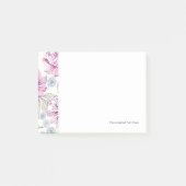 ピンクの花が付いているパターン ポストイット (正面)