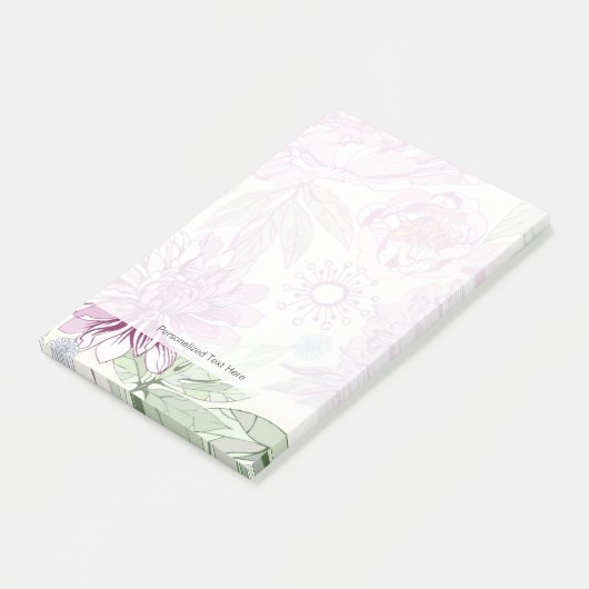 ピンクの花が付いているパターン ポストイット (アングル)