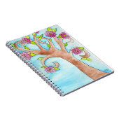 ピンクの花が付いている美しい木 ノートブック (右側)