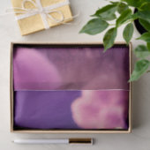 ピンクの花が切り離された白い紫のベビーキツネ 薄葉紙 (ギフト)