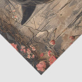 ピンクの花が切り離された馬 薄葉紙 (詳細)