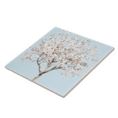 ピンクの花が咲くおしゃれな木 タイル (側面)