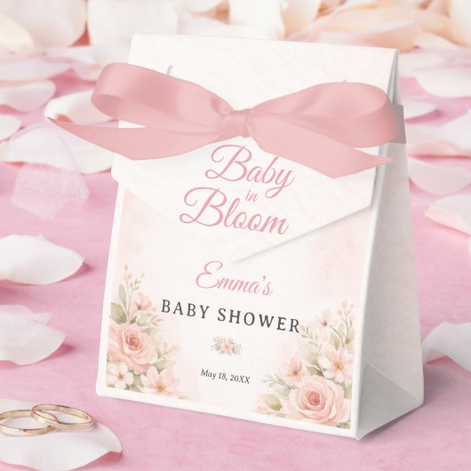 ピンクの花が咲くベビー・イン・ブルーム フェイバーボックス (ウェディング)