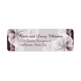 ピンクの花が咲くリッチなブルゴーニュ ラベル