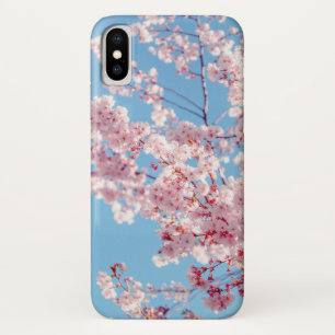 ピンクの花が咲く日本のさくらんぼの花 iPhone X ケース