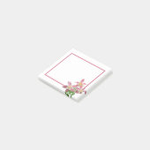 ピンクの花が咲く繊細な窓 –  ポストイット (アングル)