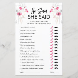 ピンクの花が彼はゲームを言った |カスタマイズ可能