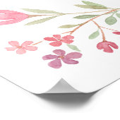 ピンクの花が最初に聖餐式へようこそ ポスター (角)