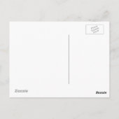 ピンクの花でカタツムリを囲む ポストカード (裏面)