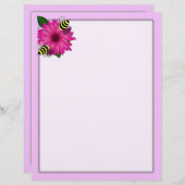 ピンクの花でビーのランチの日 (正面/裏面)