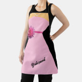 ピンクの花でピンク色の花嫁ドレス エプロン (インサイチュ)