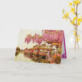 ピンクの花とガイシャ カード (黄色い花)