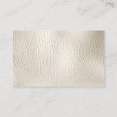 ピンクの花とクリームフェイクレザー 名刺 (裏面)