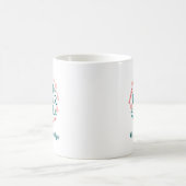 ピンクの花とクレヨンのベストティーチャー コーヒーマグカップ (中央)