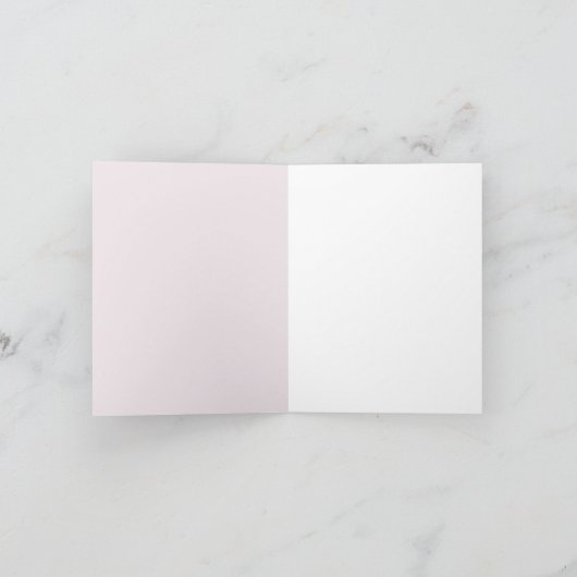 ピンクの花とゴールドの幾何学模様の母の日 カード (内部)