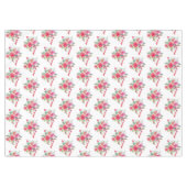 ピンクの花とトンボの模様 テーブルクロス (正面(横))