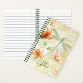 ピンクの花とトンボの雑誌 ノートブック
