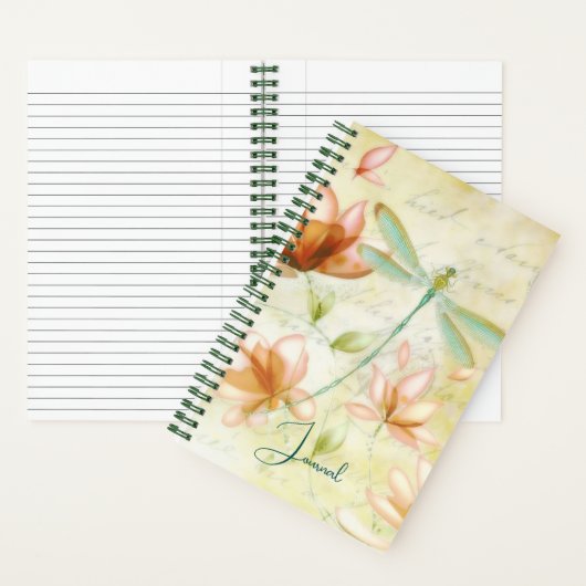 ピンクの花とトンボの雑誌 ノートブック (内側)