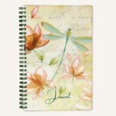 ピンクの花とトンボの雑誌 ノートブック (正面)