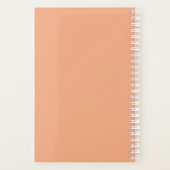 ピンクの花とトンボパーソナライズされたイ，年 プランナー手帳 (裏面)