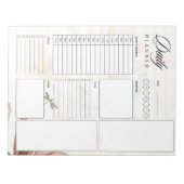 ピンクの花とトンボプランナー ノートパッド (正面)