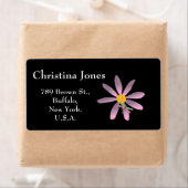 ピンクの花とトンボ付箋 ラベル (インサイチュ)