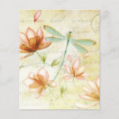 ピンクの花とトンボ (正面)