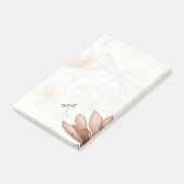 ピンクの花とトンボ ポストイット (アングル)