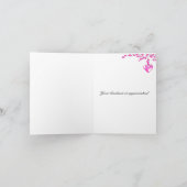 ピンクの花とハートありがとう サンキューカード (内部)